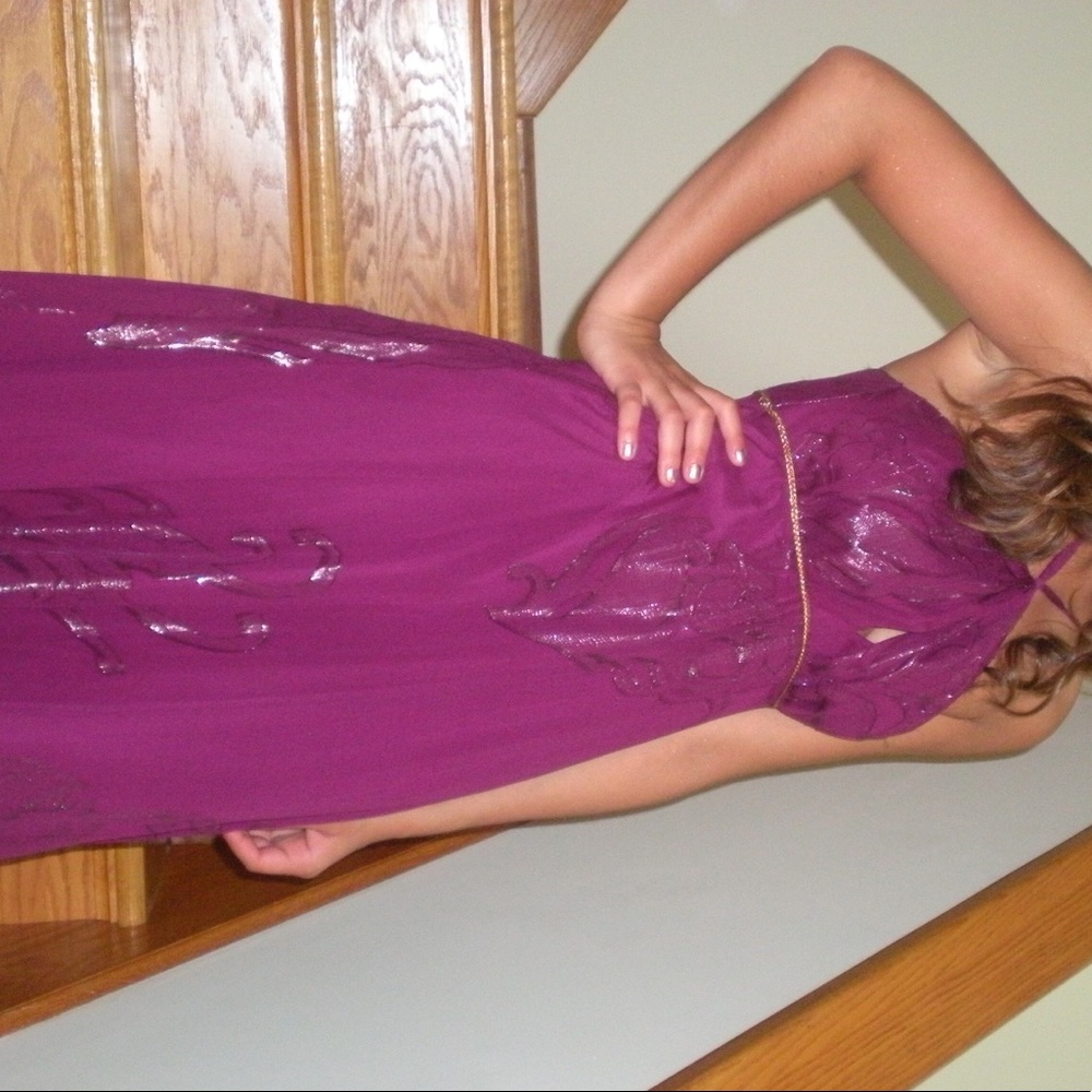 Nicole Miller fuschia gown